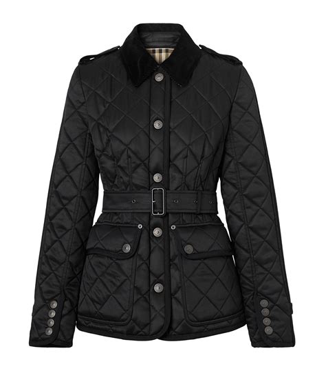 burberry womens black cotton crop jacket|Burberry coats for women.